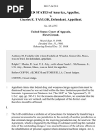 United States v. Charles E. Taylor, 861 F.2d 316, 1st Cir. (1988)