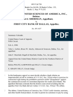 In The Matter of United Sciences of America, Inc., Debtor. Daniel J. Sherman v. First City Bank of Dallas, 893 F.2d 720, 1st Cir. (1990)