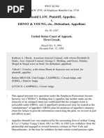 Donald Law v. Ernst & Young, Etc., 956 F.2d 364, 1st Cir. (1992)