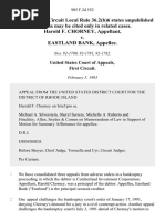 Harold F. Chorney v. Eastland Bank, 985 F.2d 552, 1st Cir. (1993)