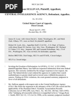 Sherry Ann Sullivan v. Central Intelligence Agency, 992 F.2d 1249, 1st Cir. (1993)