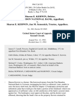 In Re Sharon E. Kerwin, Debtor, First Brandon National Bank v. Sharon E. Kerwin, Jan M. Sensenich, Trustee, 996 F.2d 552, 1st Cir. (1993)