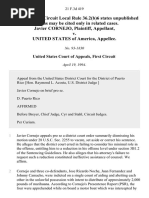 Javier Cornejo v. United States, 21 F.3d 419, 1st Cir. (1994)