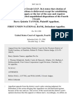 Barry Quintin Tanner v. First Union National Bank, 30 F.3d 131, 1st Cir. (1994)