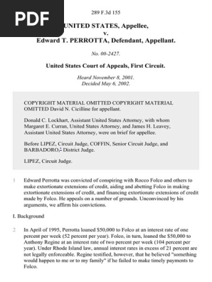 United States v. Edward T. Perrotta, 289 F.3d 155, 1st Cir. (2002)