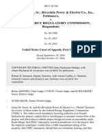 James M. Knott, Sr. Riverdale Power & Electric Co., Inc. v. Federal Energy Regulatory Commission, 386 F.3d 368, 1st Cir. (2004)