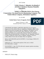 Jerome R. Mikulski Elzetta C. Mikulski, on Behalf of Themselves and All Others Similarly Situated v. Centerior Energy Corporation First Energy Corporation Cleveland Electric Illuminating Company the Toledo Edison Company, 435 F.3d 666, 1st Cir. (2006)