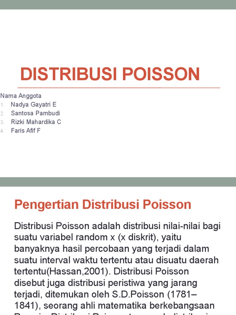 Karakteristik dan Contoh Distribusi Poisson | PDF | Kajian Bahasa Asing