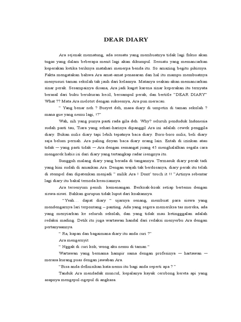 Dear Diary | PDF