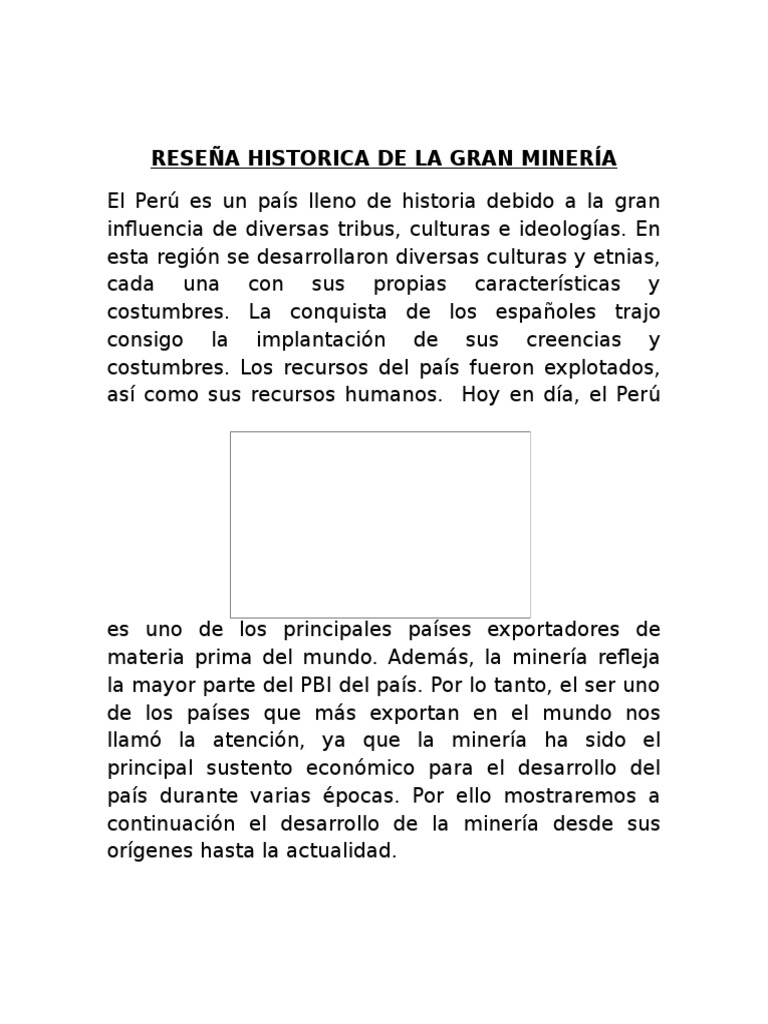 Historia de La Minería en El Perú | PDF | Minería | Perú