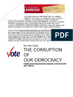 GA 2016--Flyer for CSAI -The Corruption of Our Democracy)