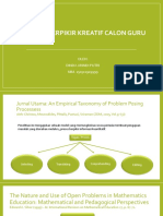 Proses Berpikir Kreatif Calon Guru Dalam Pengajuan Soal PDF