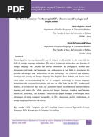 The Use of Computer Technology in EFL Classrooms Advantages Implication Full Paper