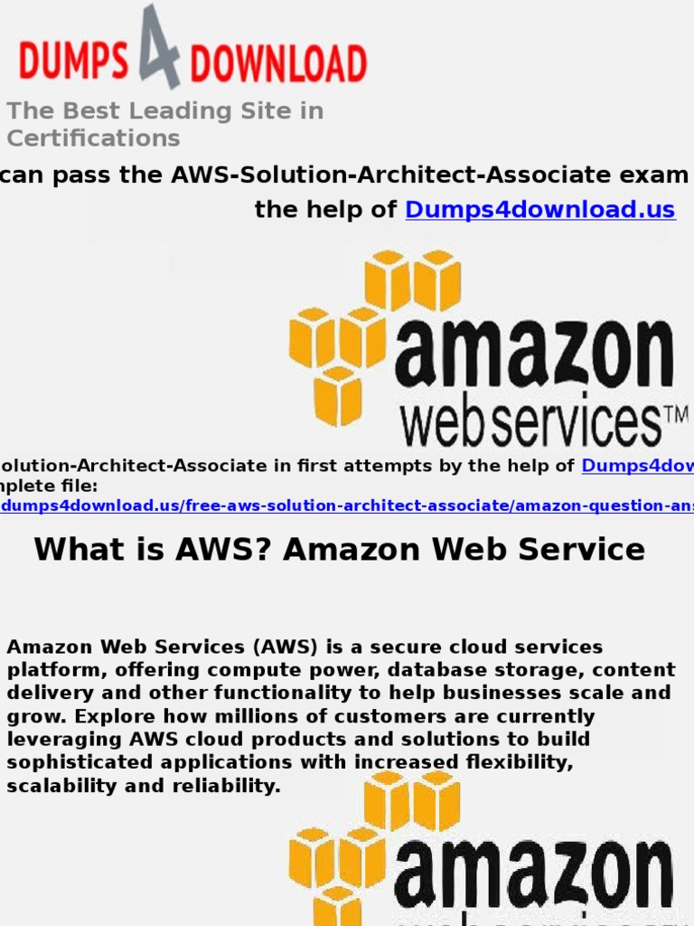 AWS Solution Architect Associate Exam Dumps Amazon Web Services