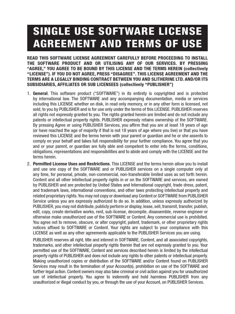 End Users Agreement | PDF | License | Indemnity