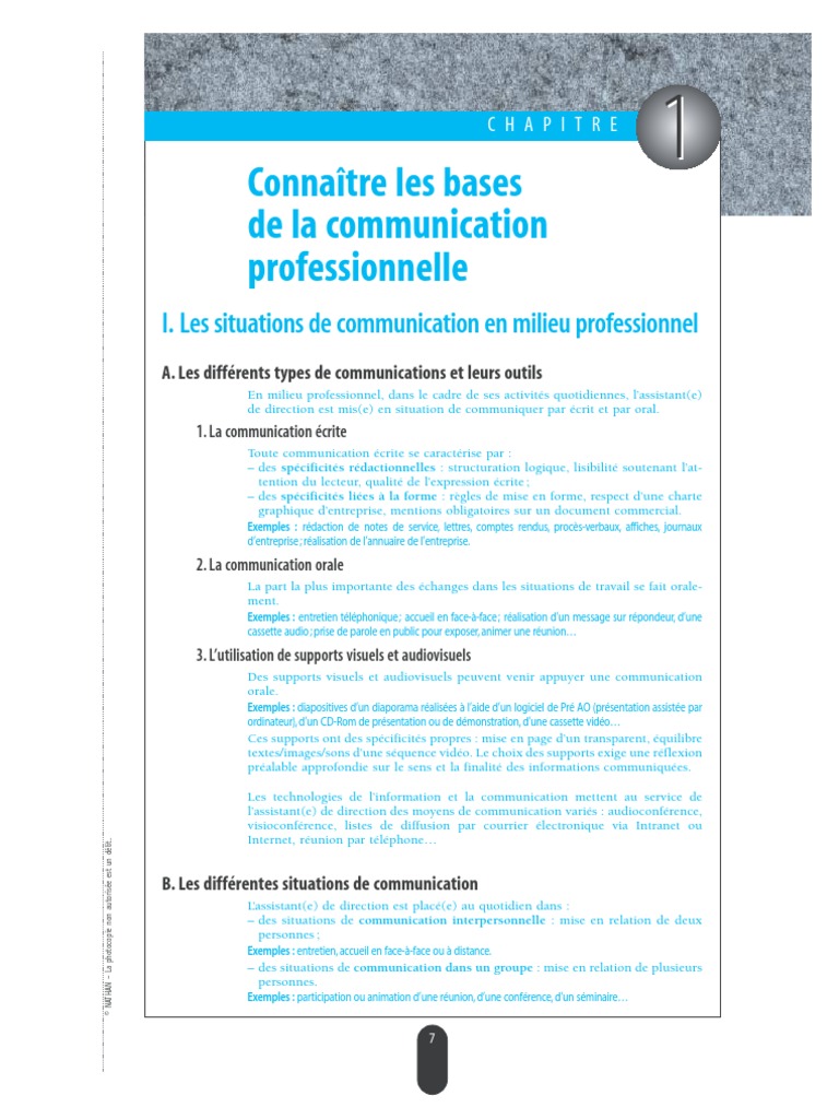 Connaître Les Bases de La Communication Professionnelle | PDF