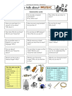 Music - Pre-Int+ - Con Cards & Matching Exercise