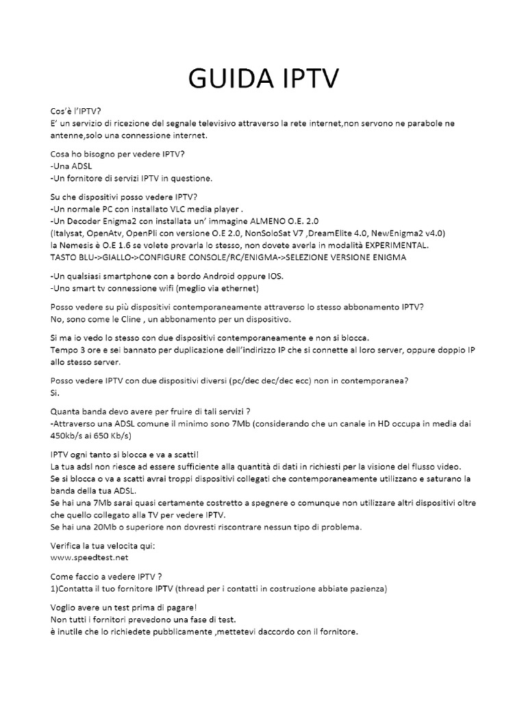 Guida Iptv | PDF