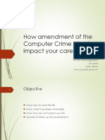 How Amendment Ohow Amendment of The Computer Crime Bill Willf The Computer Crime Bill Will