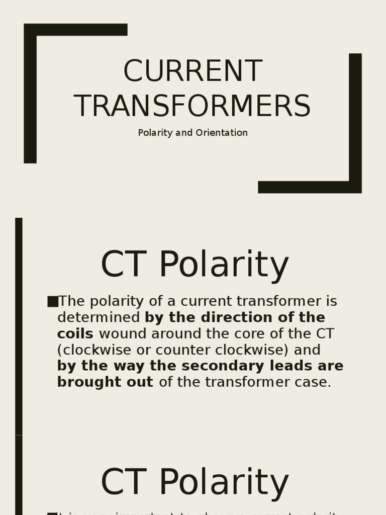 Current Transformer Polarity PDF