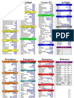 Cessna 172 Skyhawk Checklist