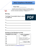 Daily Compliance Worksheet: Morning