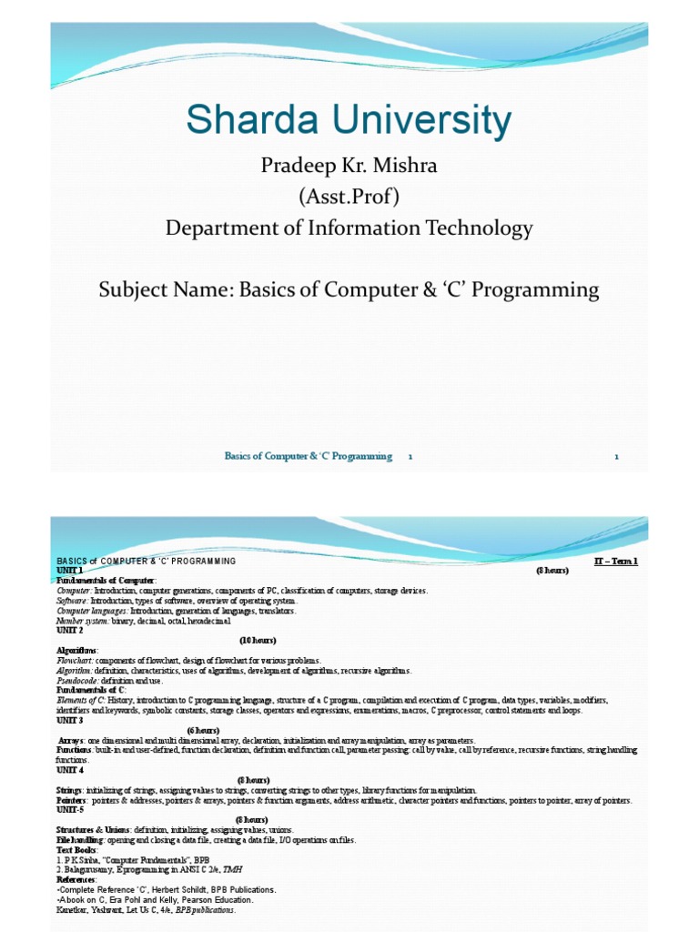 Microsoft PowerPoint - Lect1 (Compatibility Mode) | PDF | C ...