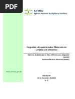 Perguntas e Respostas sobre Materiais de contato em alimentos