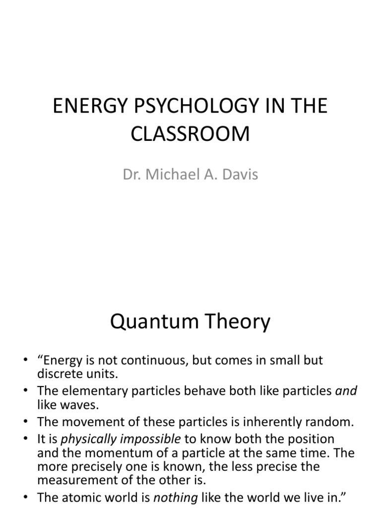 Energy Psychology in The Classroom PDF Neuroplasticity Energy Medicine