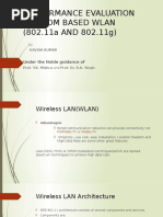 Performance Evaluation of Ofdm Based Wlan (802.11a AND 802.11g)