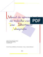 Manual de Apresentação de Trabalho Científico - Tese, Dissertação, Monografia (IBB)