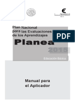 Manual Aplicador de PLANEA Basica 2015