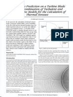 Temperature Prediction On A Turbine Blade Using A Combination of Turbulent and Laminar Flow Models