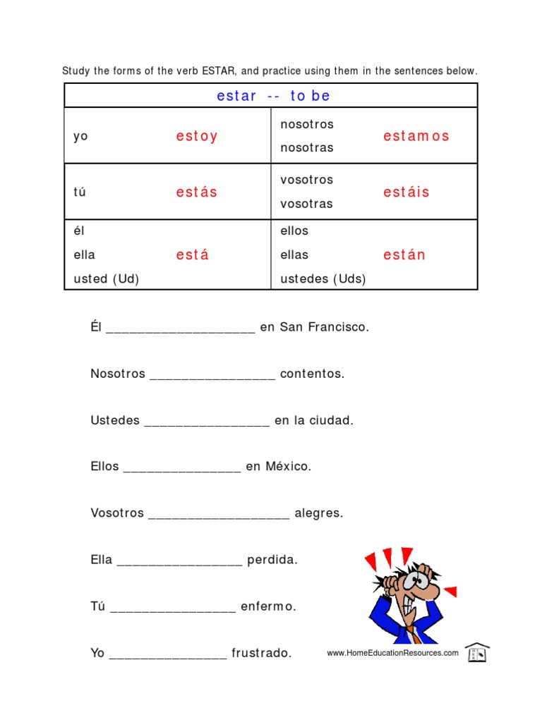 ser-estar-adjectives-free-practice-sheets-relaciones-sint-cticas-filolog-a