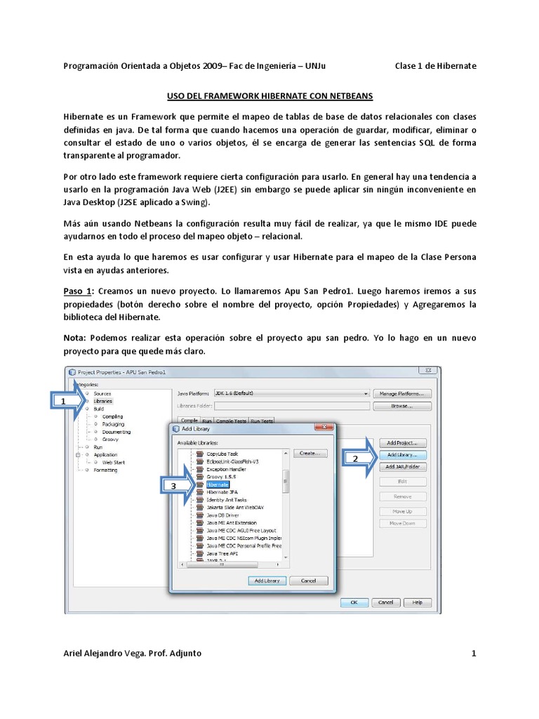 Uso de Hibernate en NetBeans | PDF | Java (lenguaje de programación ...
