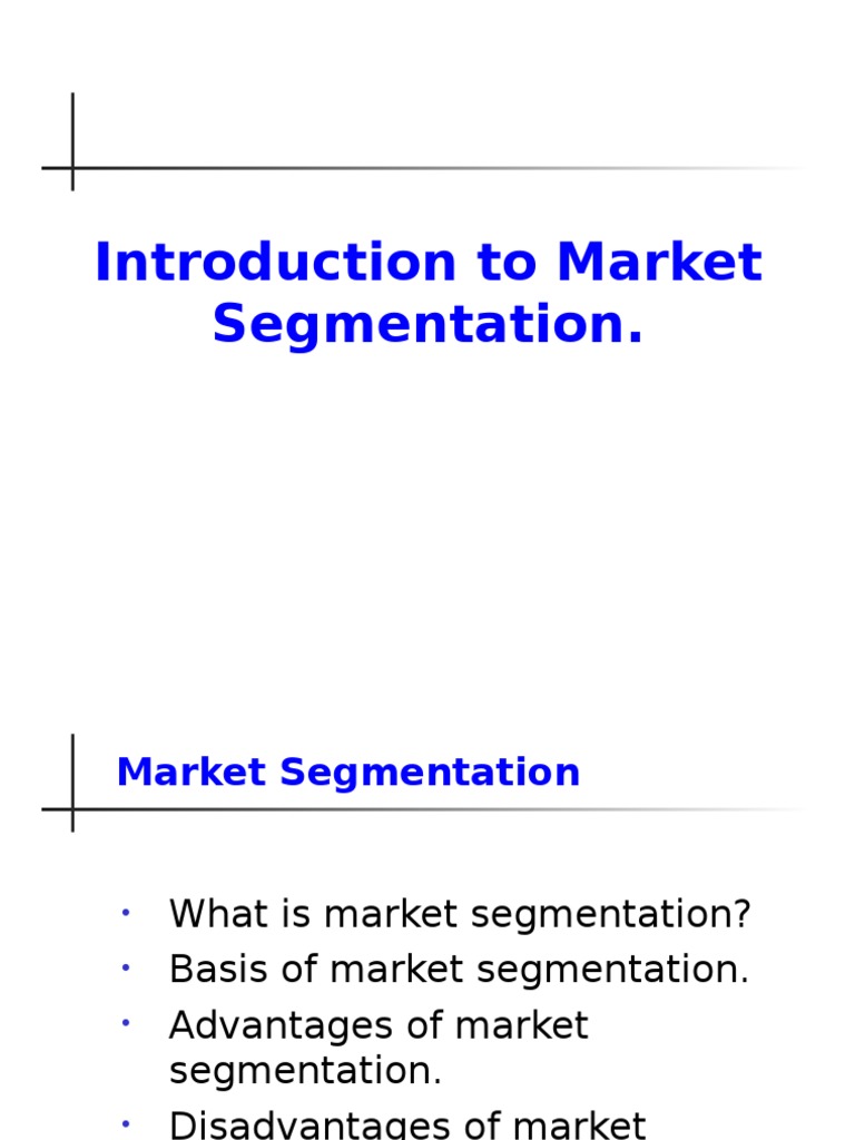 Market Segmentation | PDF | Market Segmentation | Marketing