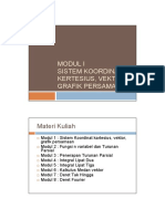 MODUL I SISTEM KOORDINAT, VEKTOR, GRAFIK PERSAMAAN