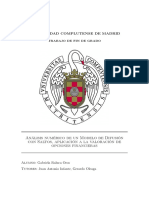 Análisis Numérico de Un Modelo de Difusión Con Saltos, Aplicado A La Valoración de Opciones Financieras.