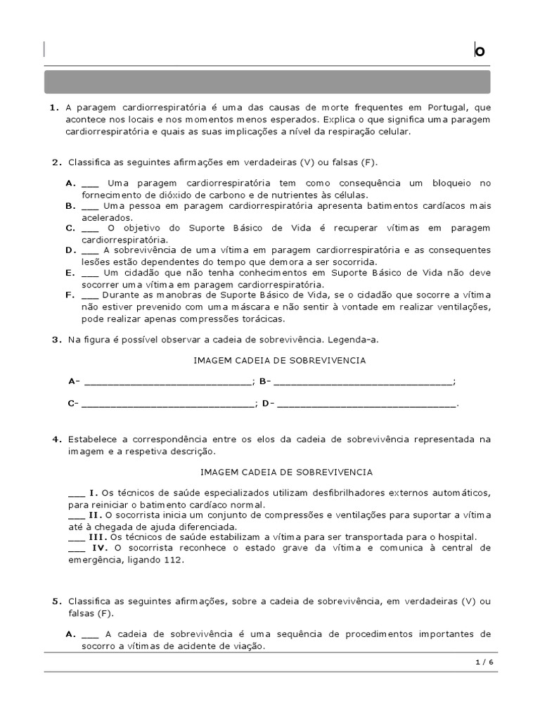 Teste Ciências 9 ano | Vida | Ciência