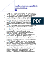 Critical Care Nursing March2012