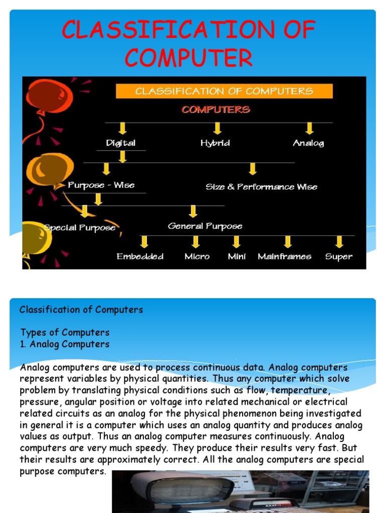 Types of Computers Explained | PDF