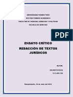 Ensayo Critico Redaccion de Textos Juridicos PDF