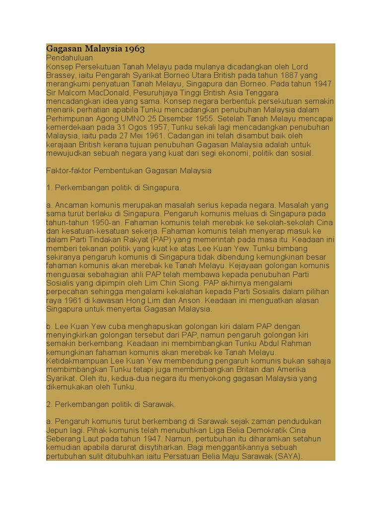 Gagasan Malaysia 1963  PDF