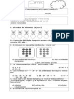 Evaluación Matematica Unidad 1