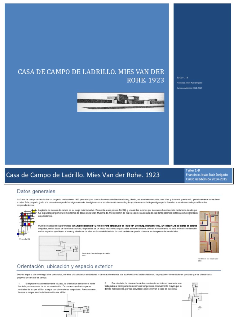 Casa de Campo de Ladrillo Mies | Velocidad del viento | Espacio