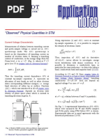 Observed Physical Quantities in Stm