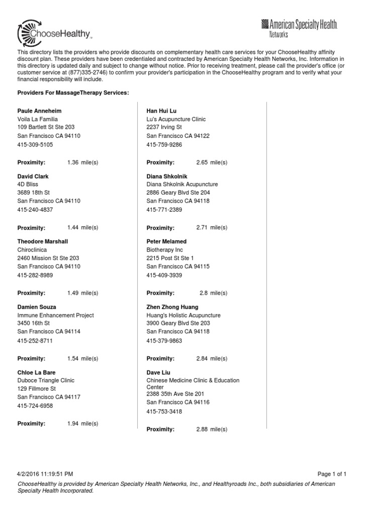 ProviderDirectory PDF | PDF