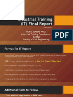 Industrial Training Report Preparation