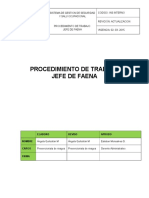 Procedimiento de Trabajo Jefe de Faena