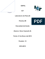 Informe de Viscosidad Del Aceite